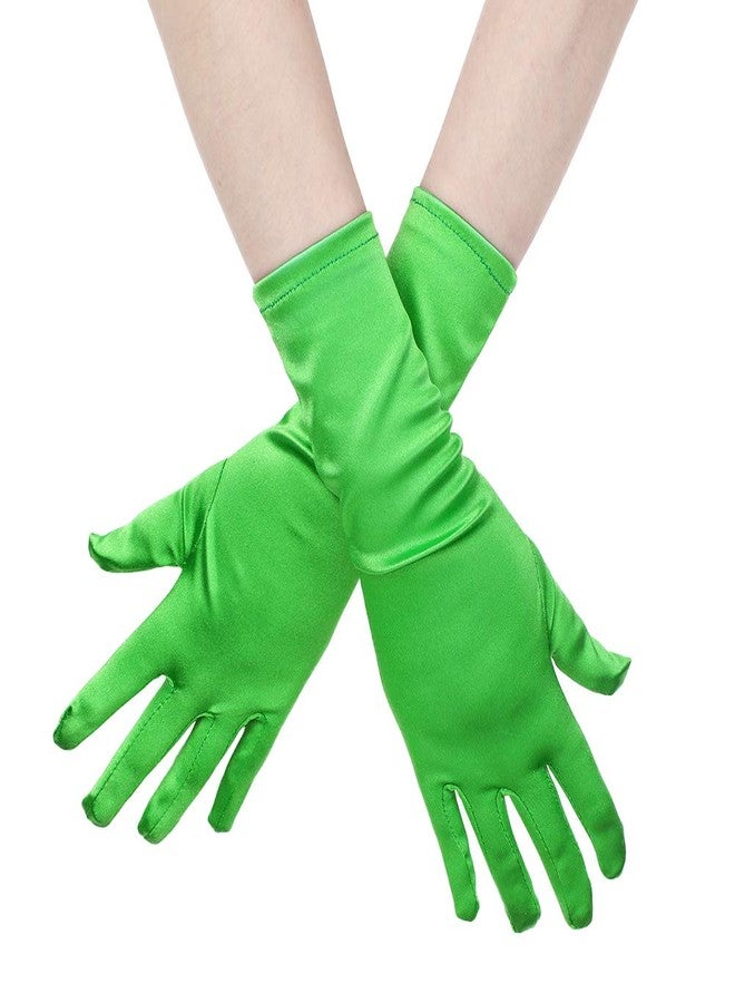 Ibluelover Satin Opera Party Gloves Stretchy Dress Up Gloves 12'' Long 1920s Formal Pageant Party Glove Halloween Prop - Image 1