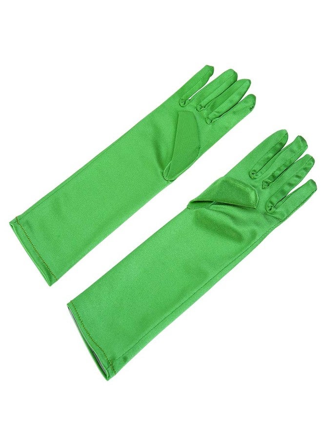 Ibluelover Satin Opera Party Gloves Stretchy Dress Up Gloves 12'' Long 1920s Formal Pageant Party Glove Halloween Prop - Image 4