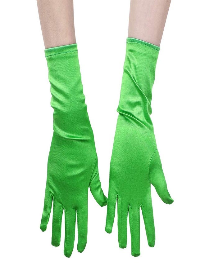 Ibluelover Satin Opera Party Gloves Stretchy Dress Up Gloves 12'' Long 1920s Formal Pageant Party Glove Halloween Prop - Image 2