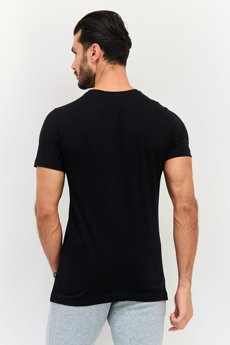 PUMA تي شيرت رياضي للرجال بأكمام قصيرة مناسب للخارج، أسود - Image 3