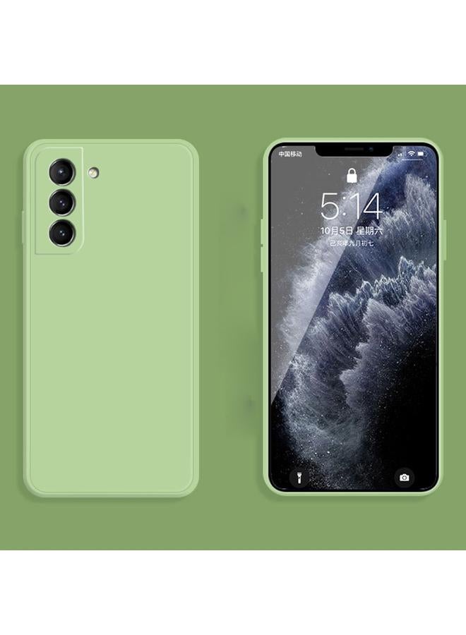 اس-توب جراب لهاتف Samsung Galaxy S21 5G بلون سادة من السيليكون السائل المقلد بحافة مستقيمة وغطاء حماية كامل مقاوم للسقوط - Image 2