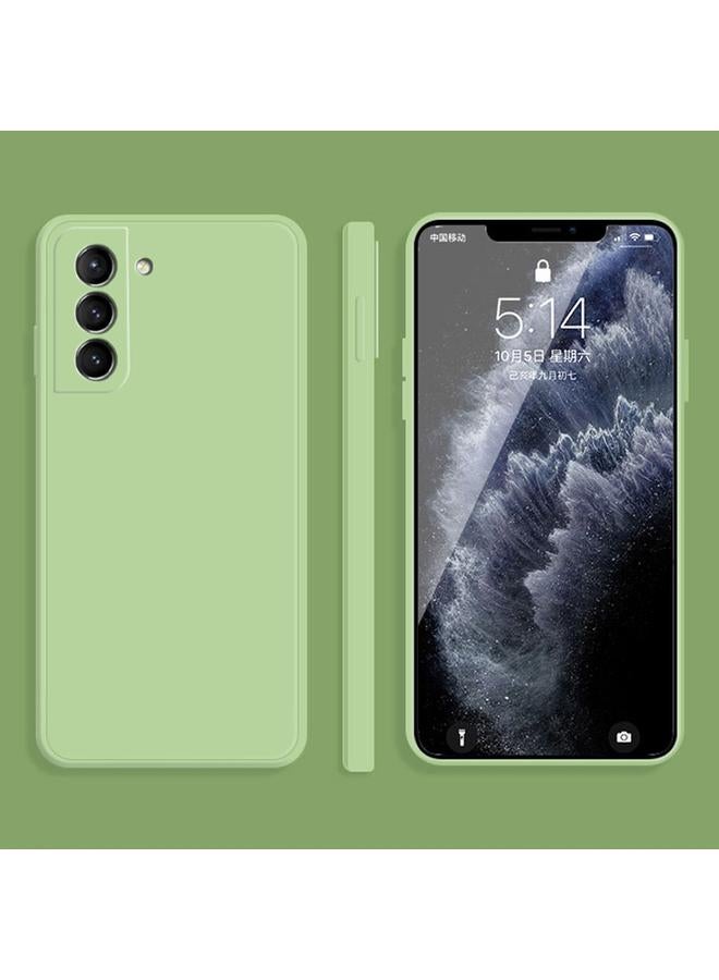 اس-توب جراب لهاتف Samsung Galaxy S21 5G بلون سادة من السيليكون السائل المقلد بحافة مستقيمة وغطاء حماية كامل مقاوم للسقوط - Image 1