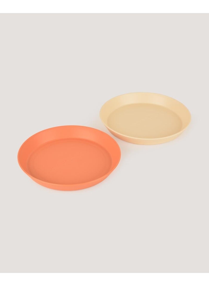 2-Piece Round Plate Peach-Vanillia