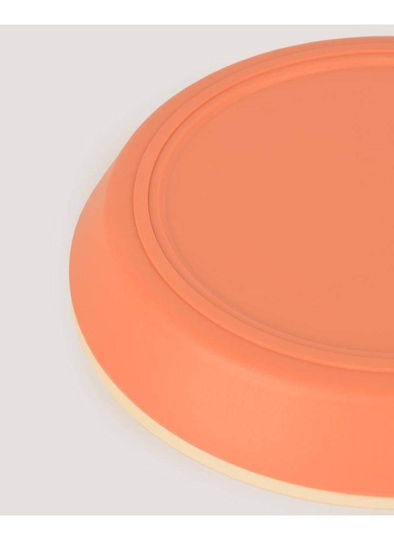 2-Piece Round Plate Peach-Vanillia