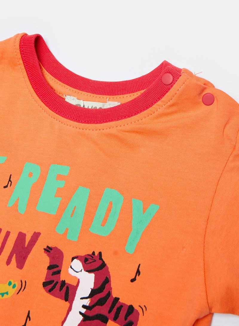 Panco Baby Boys TRAM TRAM Printed Short Sleeve Tshirt - Image 3