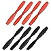 uxcell RC Propellers 55mm CW CCW 2Vane Main Rotors Black Red 4 Pairs - Image 3