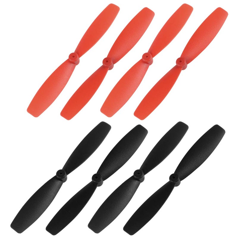uxcell RC Propellers 55mm CW CCW 2Vane Main Rotors Black Red 4 Pairs - Image 2