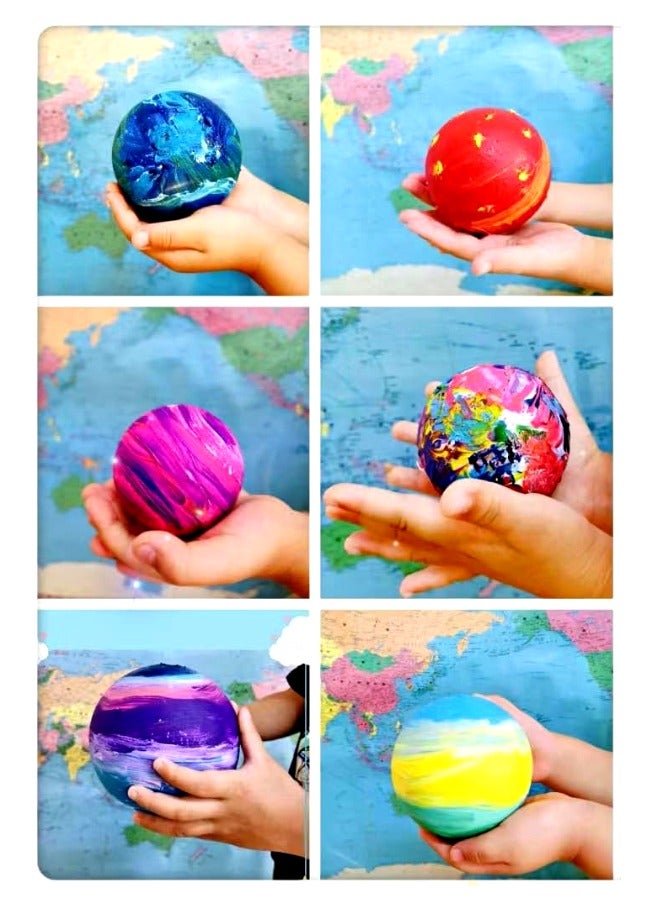 كرافت ماجيك، كرات الستايروفوم البيضاء، كرات إسفنجية بيضاء من البوليسترين للفنون والحرف اليدوية، المنزلية، المشروعات المدرسية، عبوة تزيين الحفلات مكونة من 6 قطع (الحجم - 10 سم) - Image 3