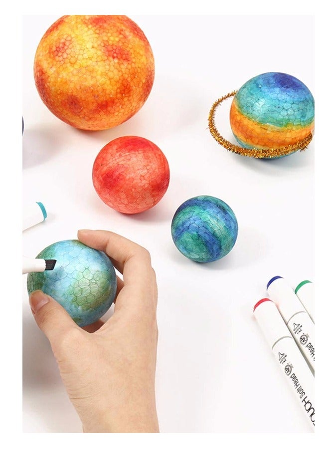 كرافت ماجيك، كرات الستايروفوم البيضاء، كرات إسفنجية بيضاء من البوليسترين للفنون والحرف اليدوية، المنزلية، المشروعات المدرسية، عبوة تزيين الحفلات مكونة من 6 قطع (الحجم - 10 سم) - Image 4