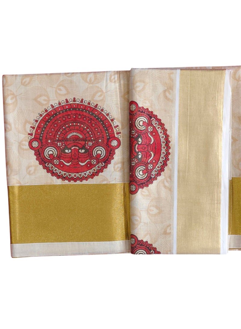 Kasavu saree  - Image 2
