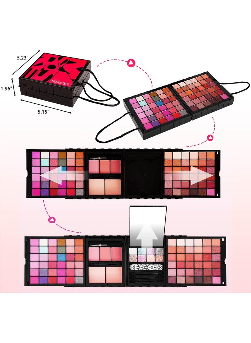 Miss Rose M 98 Color All In One Gift Makeup Kit Set, Include Eyeshadow Facial Blusher Eyebrow Powder Face Concealer Eyeliner Pencil And A Mirror,Makeup For Women Full Kit（379N) - Image 4