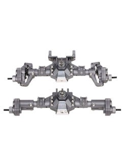 CNC Machined Aluminum Alloy Front and Rear Axle for 1/10 RC Crawler Car Compatible with Axial SCX10 I II 90046 90047 RGT 86100 Redcat GEN8 DIY Upgrade Parts