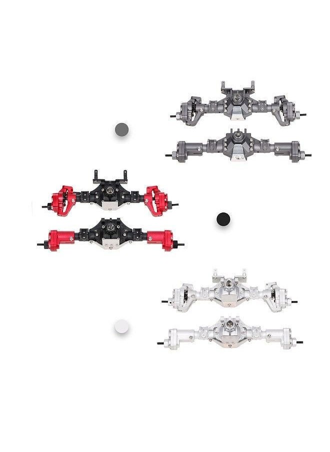 NIBEMINENT - CNC Machined Aluminum Alloy Front and Rear Axle for 1/10 RC Crawler Car Compatible with Axial SCX10 I II 90046 90047 RGT 86100 Redcat GEN8 DIY Upgrade Parts - Image 1