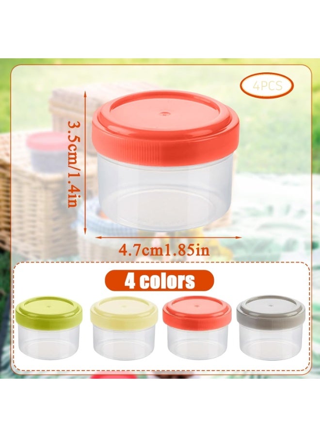SUNSAR 4PCS Plastic Mini Storage Containers with Lids - Food Storage Containers - Small Frozen Food Storage Containers - Reusable and Stackable Mini Containers - Snack and Condiment Containers - Image 4