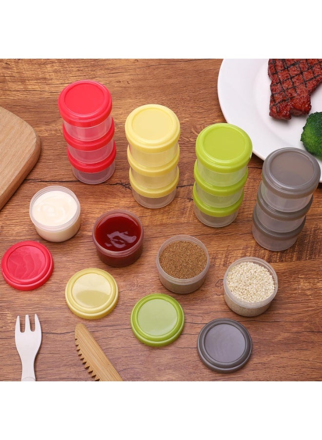 SUNSAR 4PCS Plastic Mini Storage Containers with Lids - Food Storage Containers - Small Frozen Food Storage Containers - Reusable and Stackable Mini Containers - Snack and Condiment Containers - Image 2