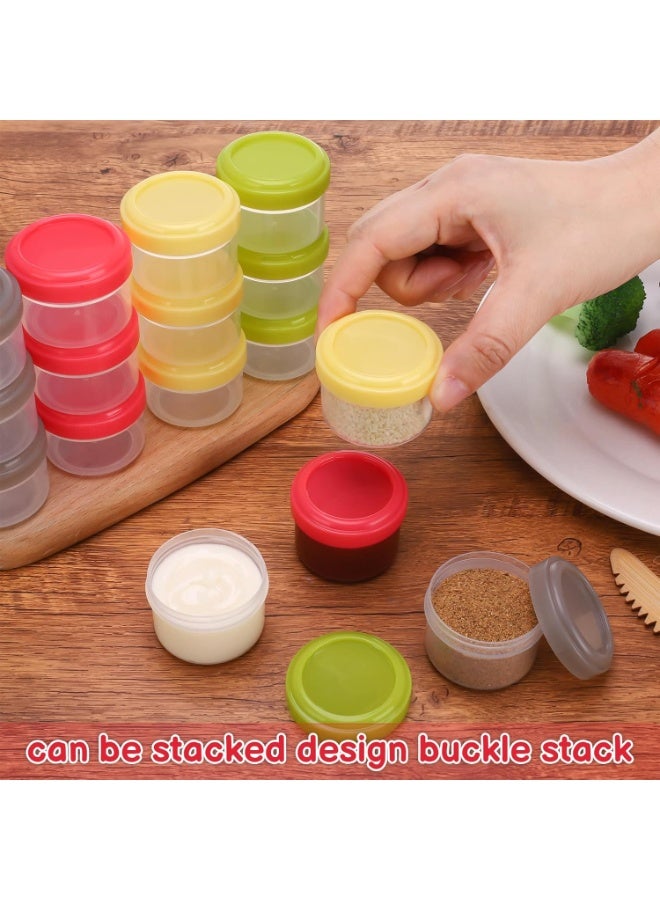 SUNSAR 4PCS Plastic Mini Storage Containers with Lids - Food Storage Containers - Small Frozen Food Storage Containers - Reusable and Stackable Mini Containers - Snack and Condiment Containers - Image 3