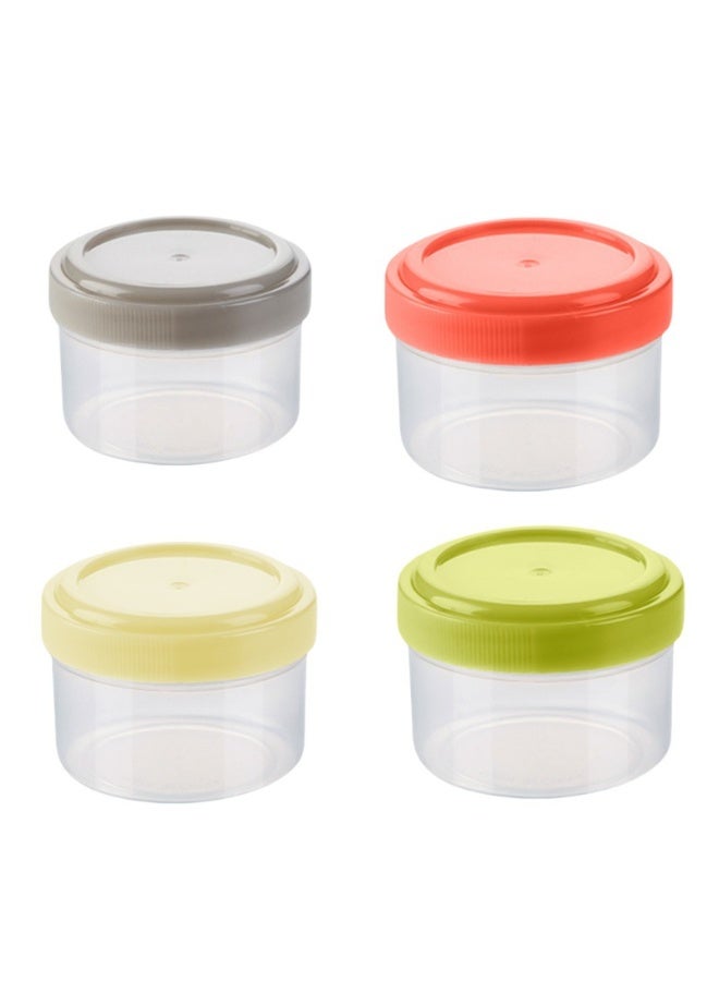 SUNSAR 4PCS Plastic Mini Storage Containers with Lids - Food Storage Containers - Small Frozen Food Storage Containers - Reusable and Stackable Mini Containers - Snack and Condiment Containers - Image 1