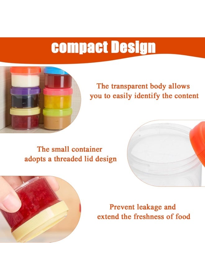 SUNSAR 4PCS Plastic Mini Storage Containers with Lids - Food Storage Containers - Small Frozen Food Storage Containers - Reusable and Stackable Mini Containers - Snack and Condiment Containers - Image 5