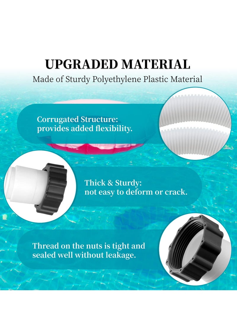 Excefore - Pool Pump Hoses Adapter - 1.5" Diameter, 59" Long, Pool Replacement Hose for Above Ground Pools, Compatible with Intexx, Coleman Filter Pumps, Sand Filters & Saltwater Systems 2 Pack - Image 1