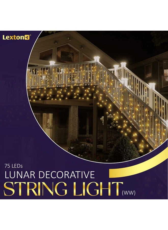 Lexton Lunar Decorative String Light/Fairy Light | 75 LEDs | Plug Sourced | Suitable for Home & Outdoor Decoration, Diwali, Christmas, Wedding, Party, Lawn (Pack of 1, Warm White) - Image 3