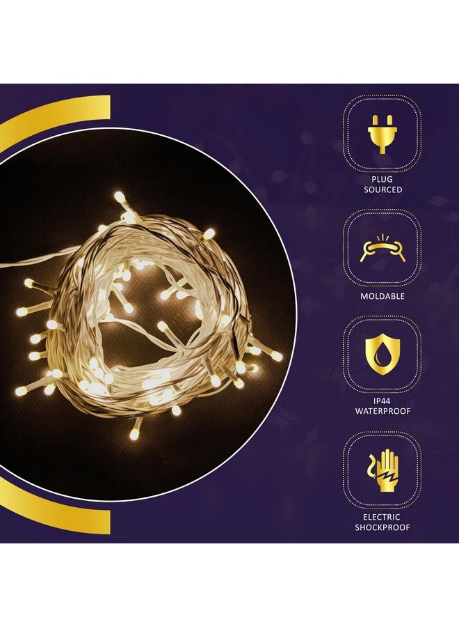 Lexton Lunar Decorative String Light/Fairy Light | 75 LEDs | Plug Sourced | Suitable for Home & Outdoor Decoration, Diwali, Christmas, Wedding, Party, Lawn (Pack of 1, Warm White) - Image 4