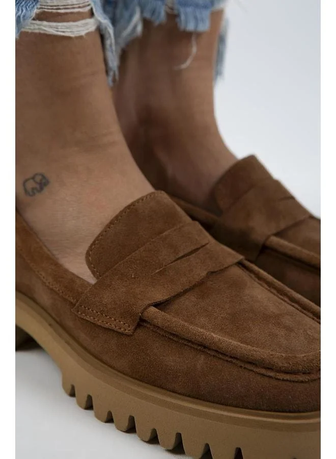 Manijero  Cepmen Women's Genuine Leather Square Toe Loafer Suede Shoes for Women | Best Price UAE