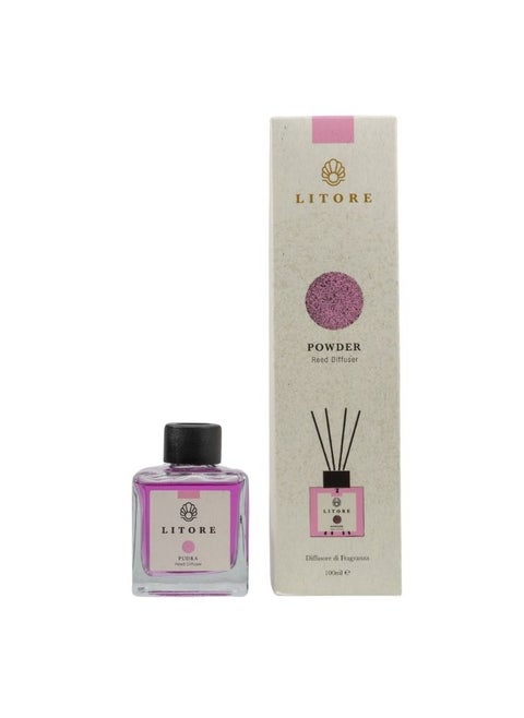 Litore Powder Reed Diffuser, Best Diffuser Aromatherapy Perfume, Home Fragrance, Oil Diffuser & Reed Diffuser Sticks - Perfect for Home & Office - 100 ml