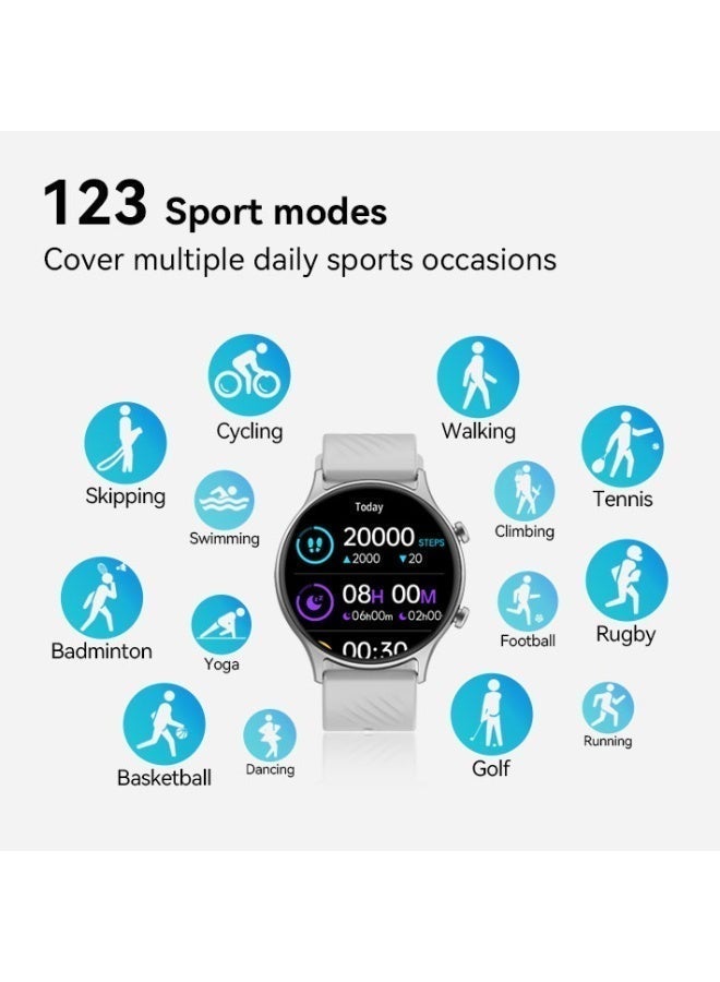 BWOO 1.39" Screen IP67 Waterproof Sport Fitness Smart Watch with 2 Straps - Image 3