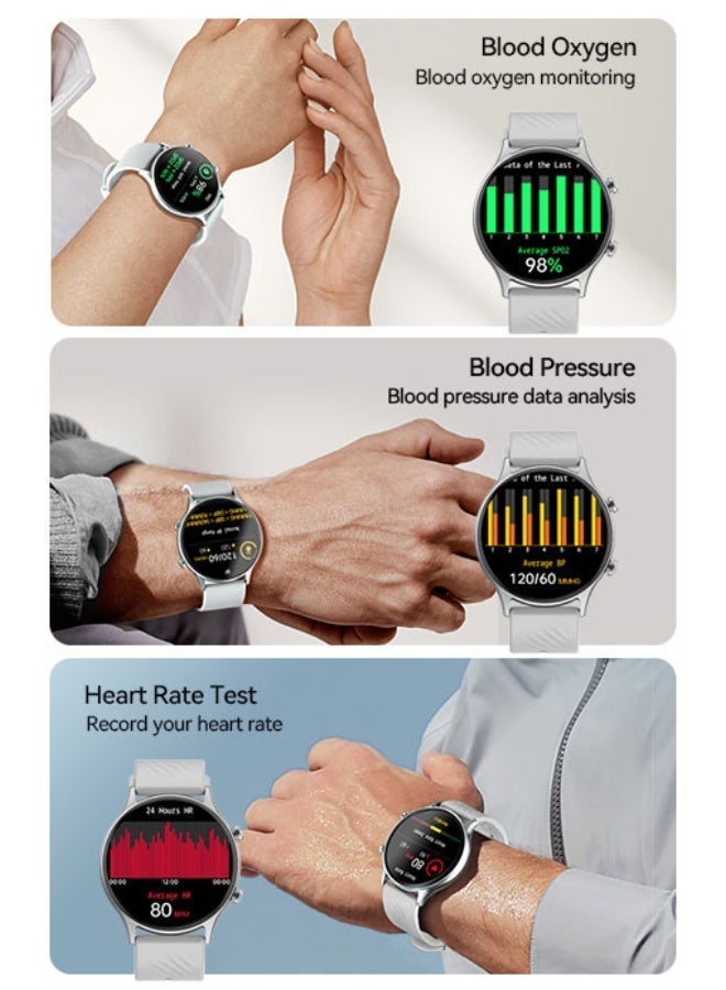 BWOO 1.39" Screen IP67 Waterproof Sport Fitness Smart Watch with 2 Straps - Image 4