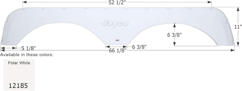 ICON 12185 Tandem Axle Fender Skirt FS2185 for Jayco - Polar White - Image 2