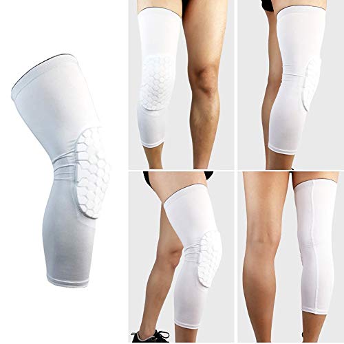 PISIQI Knee Pads Compression Pads Long Leg Sleeve Collision Avoidance Brace Protection Knee Sleeve for Basketball Football Volleyball Cycling (1 Pair) - Image 4