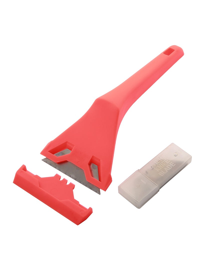 LAWAZIM - Plastic Handle Paint Scraper with Extra Blades-Putty Knives Window Glass Window cleaning Squeegee Razor blade Scraper Hard Water Stain Soap Scum Sticker Decal Removal on Shower door Car Window - Image 1