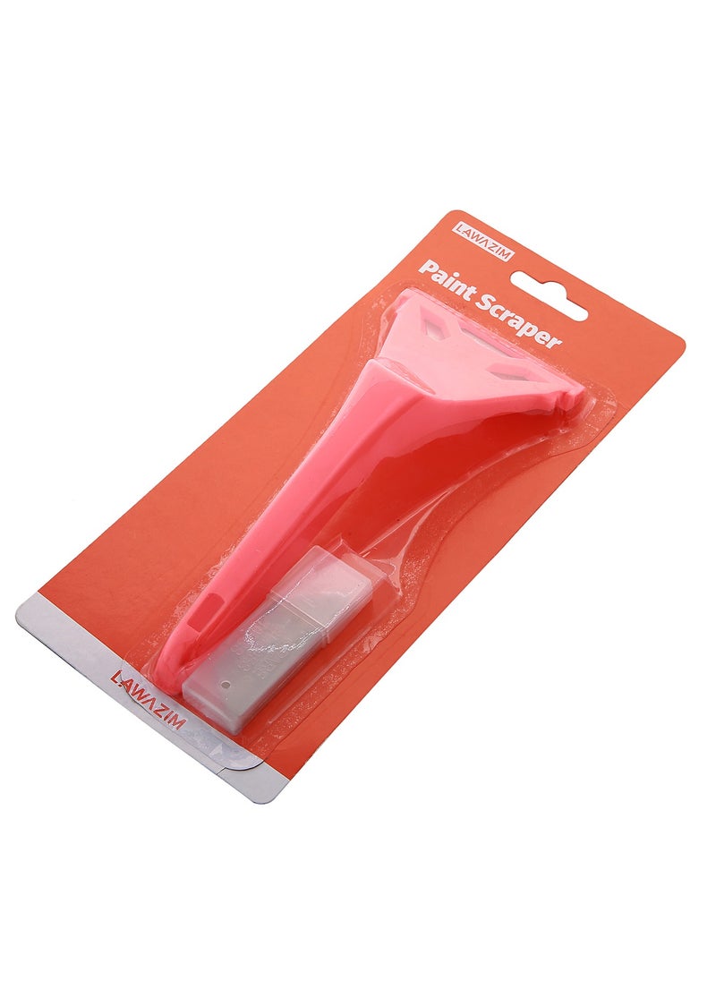 LAWAZIM - Plastic Handle Paint Scraper with Extra Blades-Putty Knives Window Glass Window cleaning Squeegee Razor blade Scraper Hard Water Stain Soap Scum Sticker Decal Removal on Shower door Car Window - Image 1