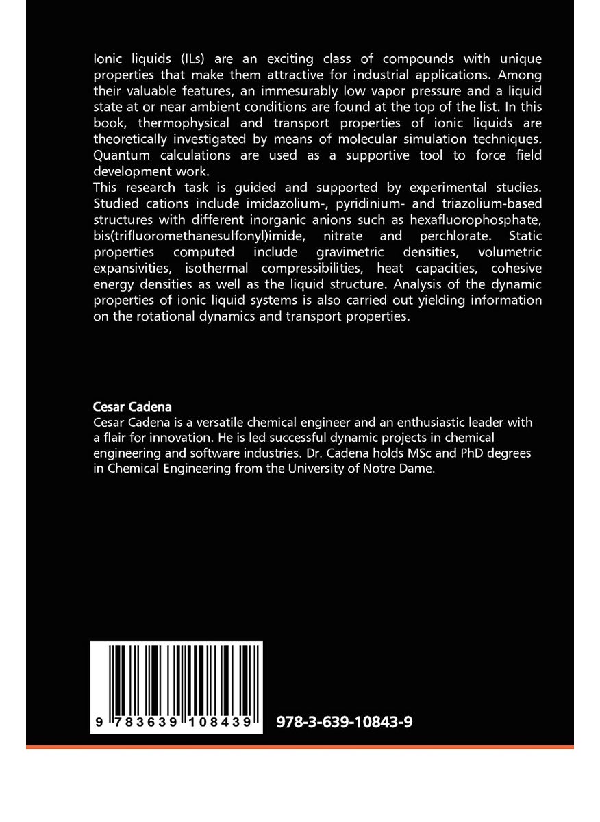 Molecular Modeling and Determination of Properties of Ionic Liquids  - Image 2