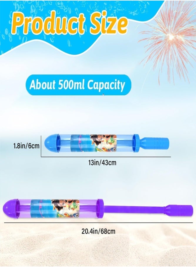 BELLSBERRY 2 Pack Firework Water Gun Toy – High Pressure Pull-Out Water Blaster for Party & Outdoor Play - Image 2