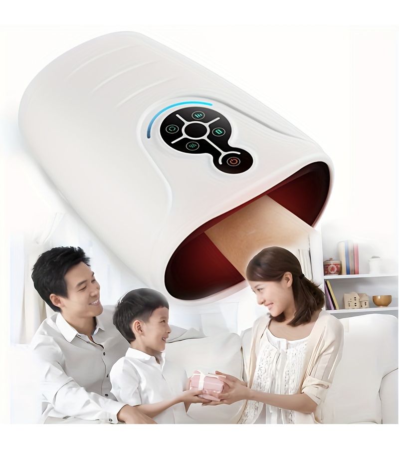 1pc White Hand Massager Electric Massager Relax Anytime Anywhere Warm Comfortable Deeply Relax Holiday Gift Home Office - Image 1