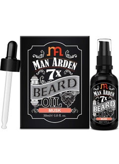 Man Arden 7X Beard Oil 30Ml (Musk) - 7 Premium Oils Supports Beard Growth & Nourishment  - Image 1