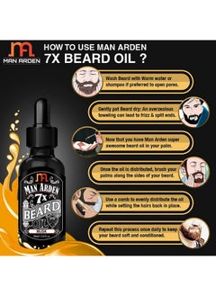 Man Arden 7X Beard Oil 30Ml (Musk) - 7 Premium Oils Supports Beard Growth & Nourishment  - Image 4