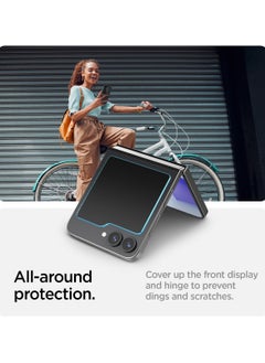 Spigen GLAStR EZ-Fit Samsung Galaxy Z Flip 6 Screen Protector Tempered Glass for outer Front Screen - [2 PACK]  - Image 4