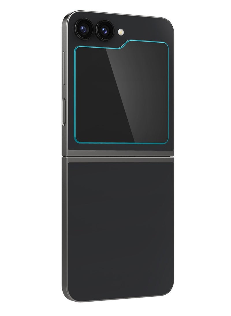 واقي شاشة GLASTR EZ-Fit لهاتف Samsung Galaxy Z Flip 6 من الزجاج المقوى للشاشة الأمامية الخارجية - [عبوة من قطعتين]