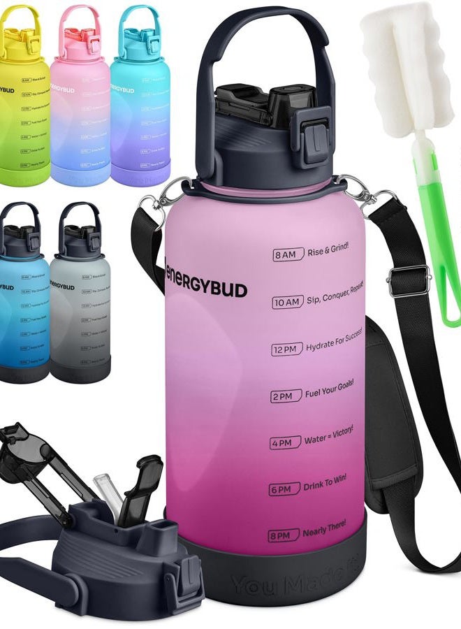 EnergyBud 1 Gallon Water Bottle | Eastman Tritan Material: Food-Safe 1 Gallon Water Jug, No BPA, BPS, DEHP | Gallon Jug w/ 6-in-1 Cap, Straw; Leakproof - Image 1