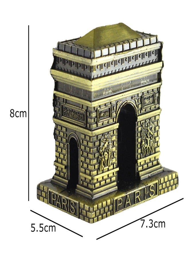 ASHVAH France Trimphal Arc, Miniature Showpiece, Replica, Small Metal Souvenir Model Large - Image 2