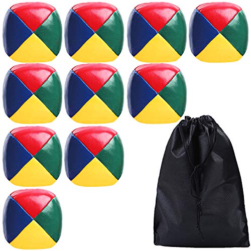 URATOT 10 Pack Juggling Balls Beginners Juggling Balls Durable and Colorful with a Bag for Juggle Toy Game - Image 1