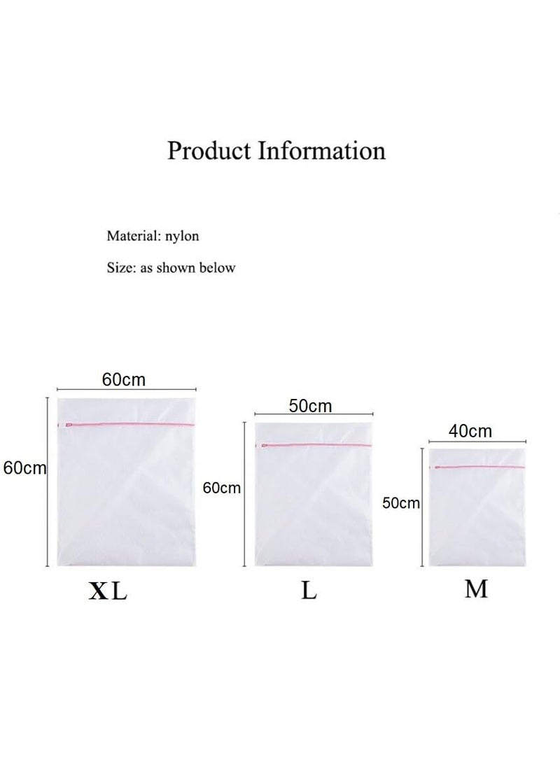 Giffy Giffy Mesh Zipper Laundry Net Bags with 3 Different Sizes for Washing Clothes Bra Underware Socks Jeans shirts Washing Machine Clothes Laundry Bags  - Image 2