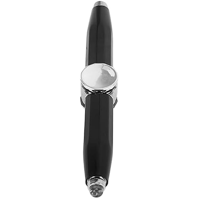 NOENNULL Finger Relief Luminous Gyroscope Ballpoint Pen, Stress Relief with LED Light, Best Anxiety Relief, Impress Pen with Patterns and (Black) - Image 3