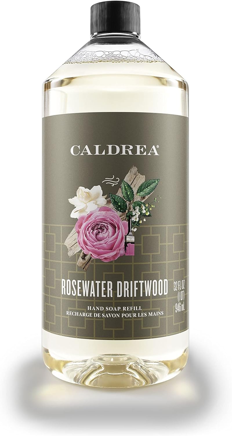 Caldrea Hand Soap Refill Aloe Vera Gel Olive Oil And Essential Oils To Cleanse And Condition Rosewater Driftwood Scent 32 Oz