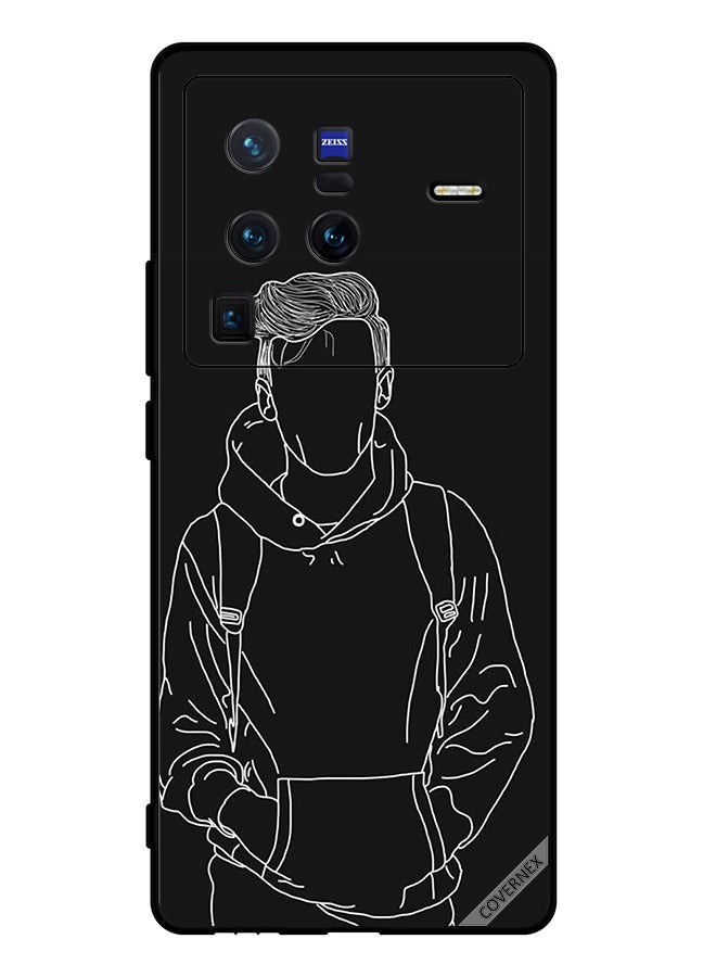 Covernex Protective Case Cover For vivo X80 Pro Sketch Of Jacket Boy - Image 1
