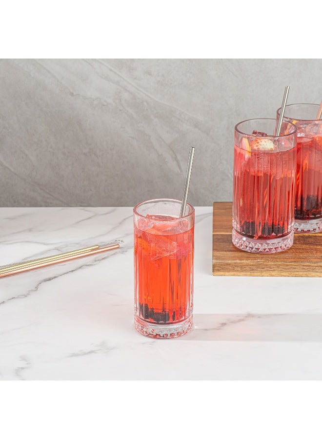 Restaurantware Bar Lux 7.5 Inch Reusable Straws, 2 Straight Metal Straws - Short, Durable, Stainless Steel Drinking Straws, Food-Grade, Use With Cocktail, Mocktail Or Rocks Glasses - Image 3