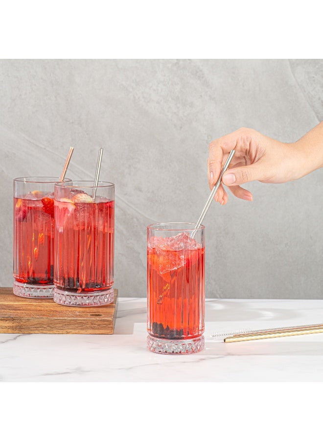 Restaurantware Bar Lux 7.5 Inch Reusable Straws, 2 Straight Metal Straws - Short, Durable, Stainless Steel Drinking Straws, Food-Grade, Use With Cocktail, Mocktail Or Rocks Glasses - Image 5