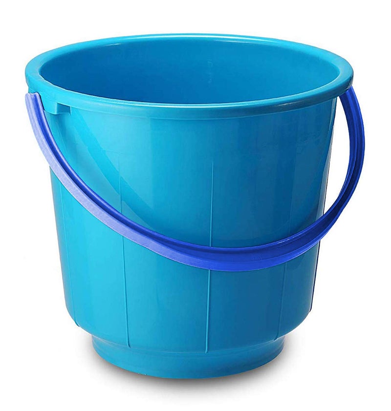 Kuber Industries Kuber Industries 4 Pieces Unbreakable Strong Plastic Bathroom Bucket 13 LTR (Blue) -CTKTC42988  - Image 3
